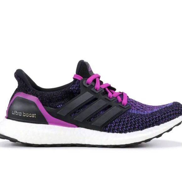Excellent Condition Adidas Ultraboost 1.0 Primeknit Purple Black Navy 9 US 41 - Picture 2 of 11